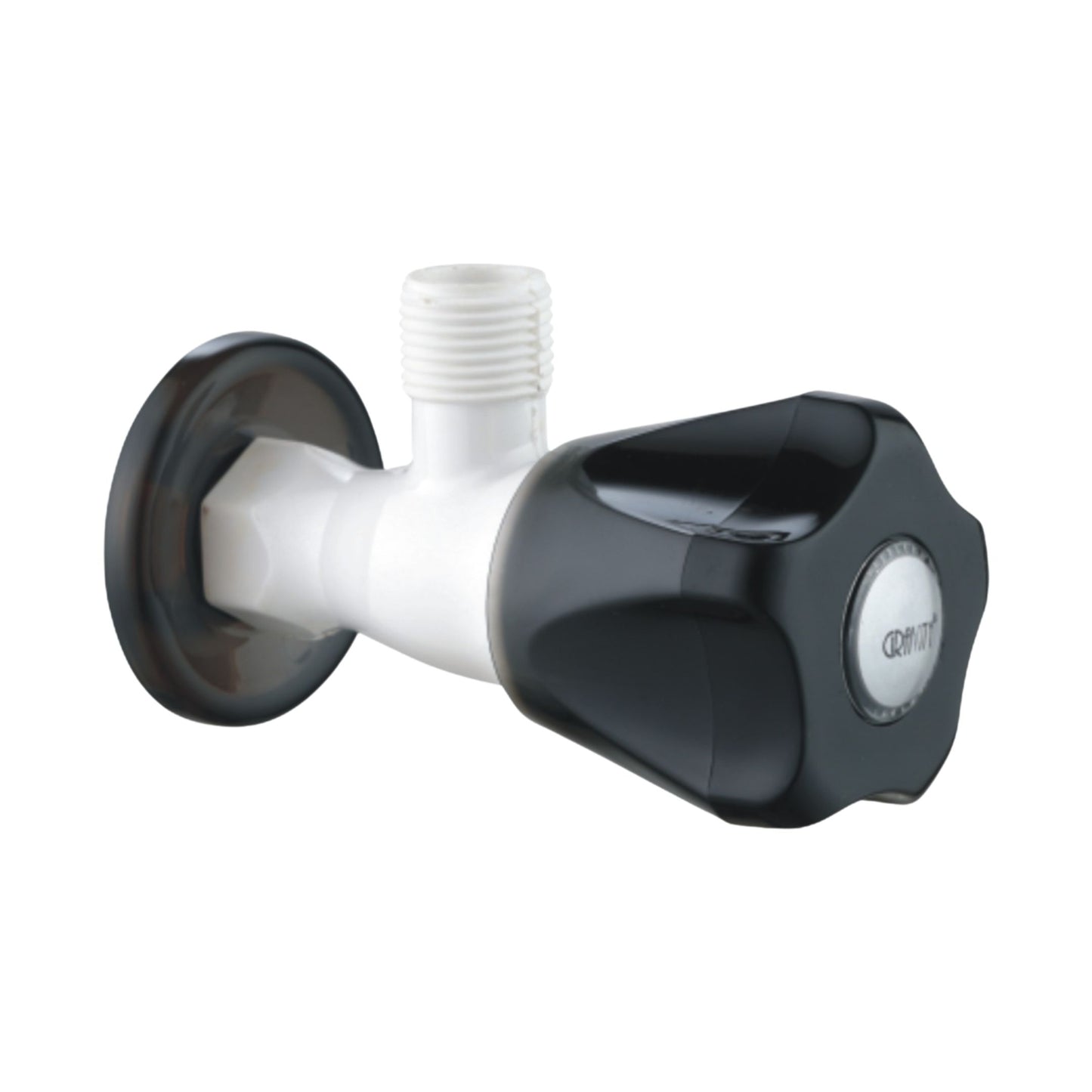 Angle Cock with flange Jupiter Black (Gravity)